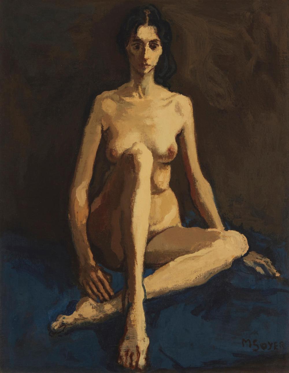 MOSES SOYER 1899 1974 SEATED 3439b3