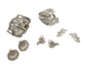 A GROUP OF MARGOT DE TAXCO STERLING