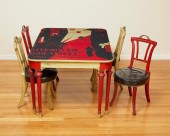 CONTEMPORARY CUSTOM PAINTED DINING TABLE