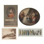 FOUR ANTIQUE CONTINENTAL PRINTS To include