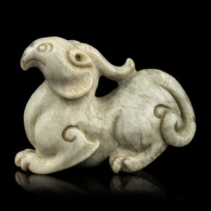 A Chinese Chicken Bone Jade Mythical 346a50