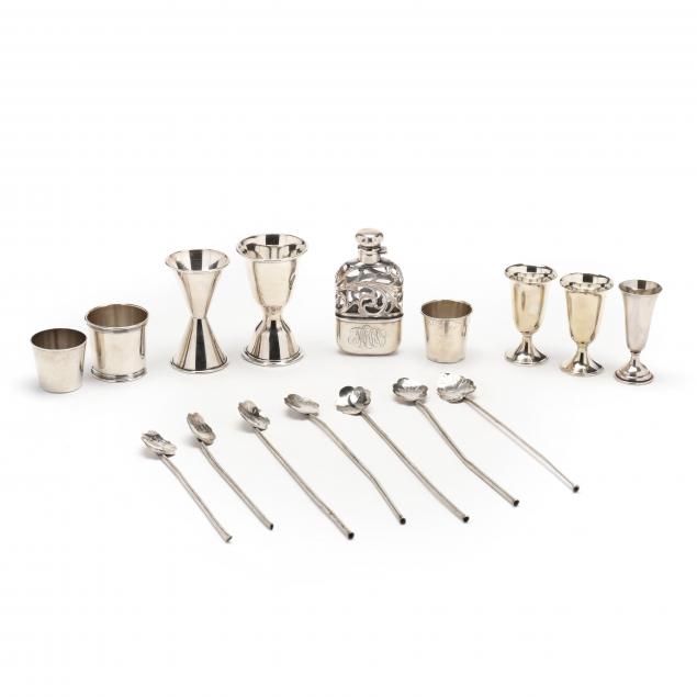 A GROUP OF STERLING SILVER BARWARE 346c93
