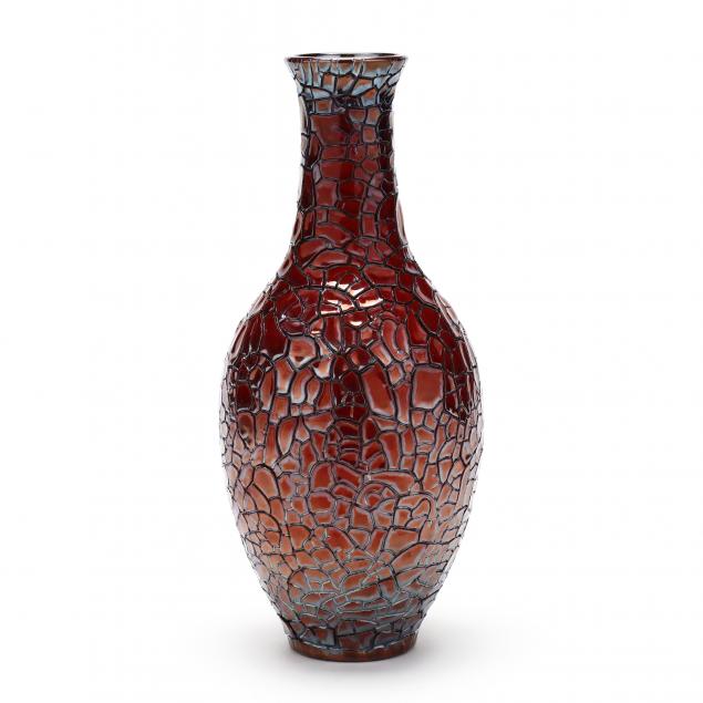 ZSOLNAY CERAMIC VASE WITH CRACKLE 346d67