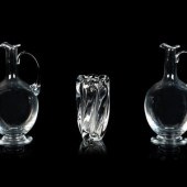 Two Blown Glass Pitchers and an Orrefors