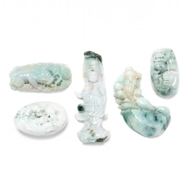 A GROUP OF CHINESE JADE CARVINGS 346ec2