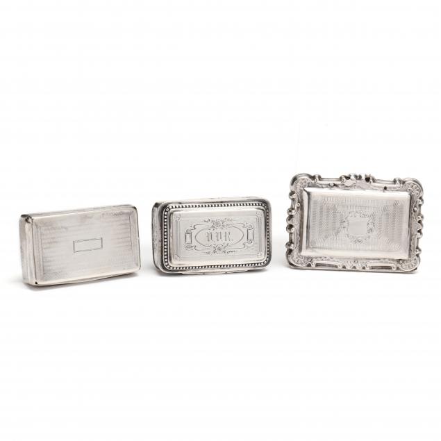THREE AMERICAN COIN SILVER BOXES 347682