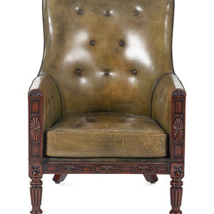 A Late William IV Mahogany Leather Upholstered 345745