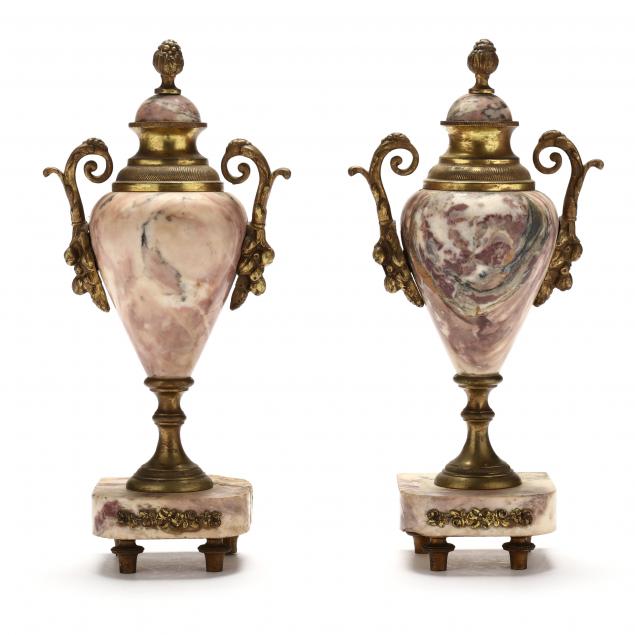 PAIR OF ANTIQUE FRENCH MARBLE AND 345f02