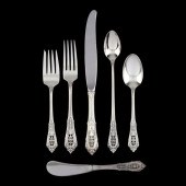 WALLACE ROSE POINT STERLING SILVER FLATWARE
