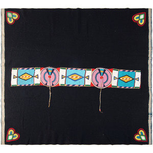Nez Perce Beaded Hide Blanket Strip fourth 3465b5