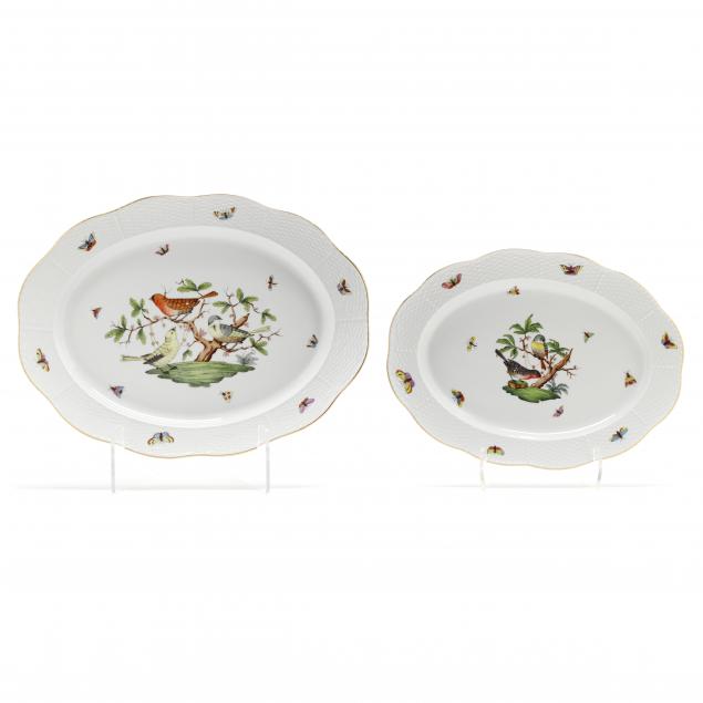 TWO HEREND PORCELAIN PLATTERS ROTHSCHILD 349055