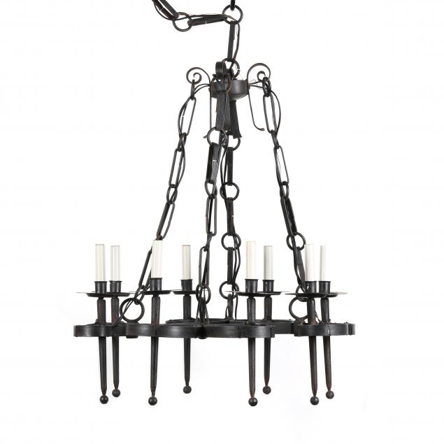 SPANISH STYLE WROUGHT IRON CHANDELIER 349073