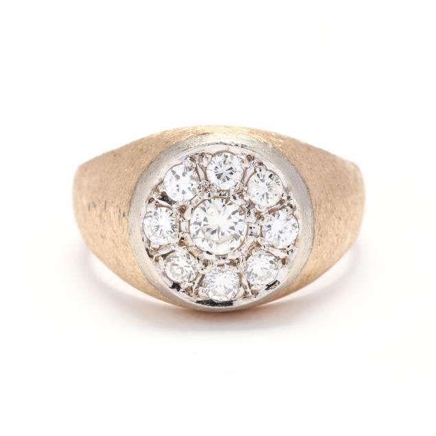 GENT S GOLD AND DIAMOND RING The 349297