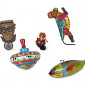Four Tin Lithograph Toys
20th Century
comprising