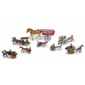 Eight Horse and Cart Toys Late 34963f