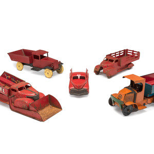 Five Tin and Pressed Steel Toy 349648