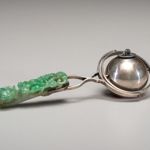 A Chinese Silver and Carved Jade 349b62