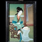 FIve Chinese Reverse Glass Paintings
20th