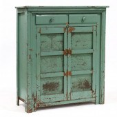 SOUTHERN PAINTED PUNCHED TIN PIE SAFE