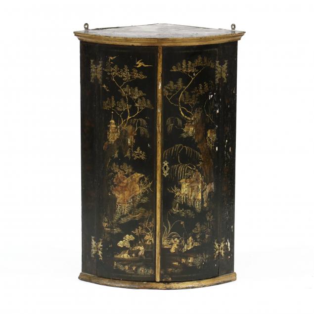 ANTIQUE ENGLISH CHINOISERIE LACQUERED 34a43b