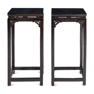 A Pair of Chinese Hardwood Pedestal 347ddb
