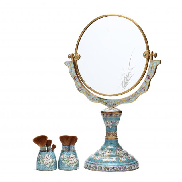 A CHINESE CLOISONNE STYLE STANDING 3480d7