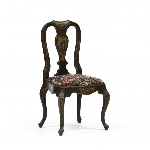 QUEEN ANNE STYLE PAINTED SIDE CHAIR 348115