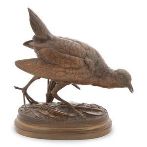 Alfred Dubucand (French, 1828-1894)
Partridge
bronze
signed