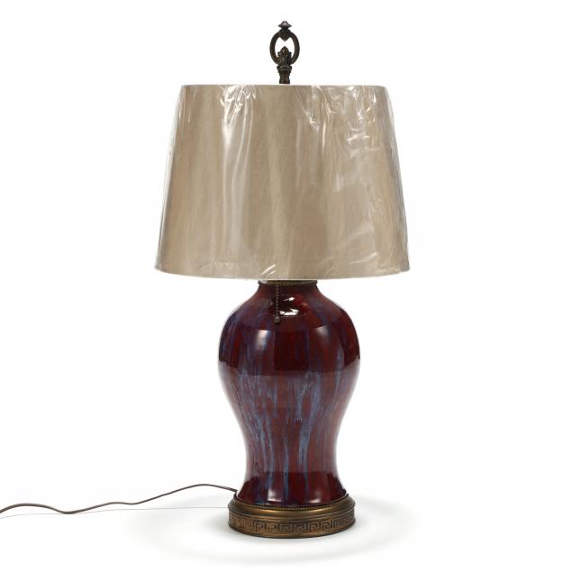 A CHINESE ROUGE FLAMBE TABLE LAMP 348ae5
