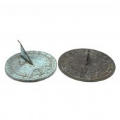 TWO VINTAGE BRONZE SUNDIALS Including