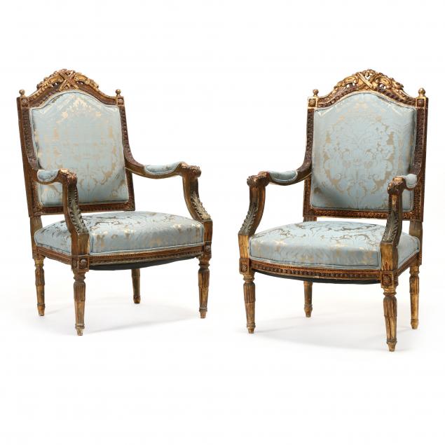 PAIR OF LOUIS XVI STYLE GILT AND 34b804
