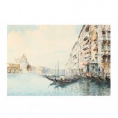 A LARGE VINTAGE WATERCOLOR OF THE GRAND