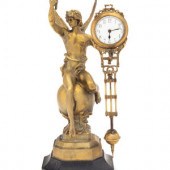 A Continental Figural Pendulum Clock