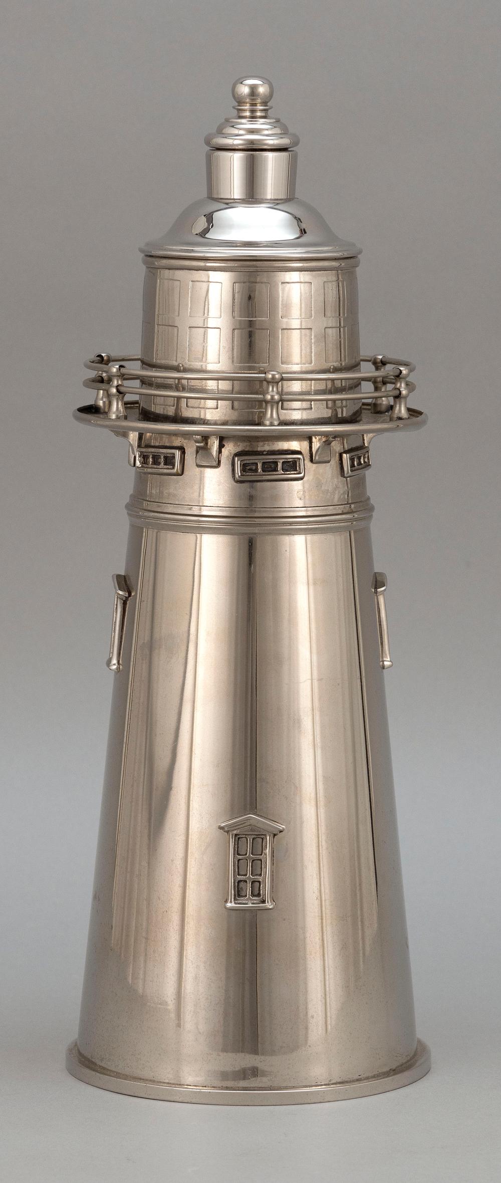 SILVER PLATED LIGHTHOUSE FORM COCKTAIL 34cb62