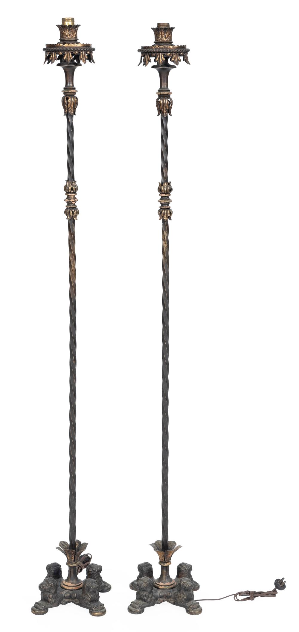 PAIR OF WROUGHT IRON FRENCH STYLE 34cb65