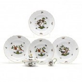 SIX HEREND PORCELAIN ITEMS ROTHSCHILD