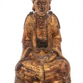 A Gilt Lacquered Wood Figure of Guanyin
MING