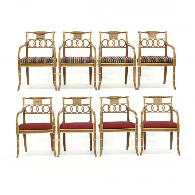 HICKORY CHAIR SET OF EIGHT CHARLESTON 34a819