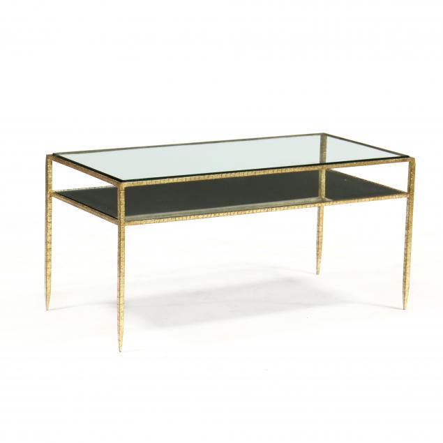 CONTEMPORARY GILT METAL AND GLASS 34aa8d