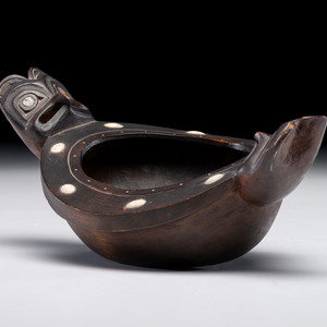 Haida Carved Figural Feast Bowl circa 34ab9d