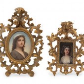 Two German Painted Porcelain Plaques
19th