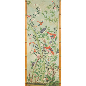 Three Chinoiserie Wall Paper Panels 34b258