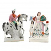 TWO LARGE POLITICAL STAFFORDSHIRE FIGURINES