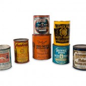 A Group of Seven Salted Peanut Tins
includes