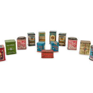 A Group of Advertising Tea Tins 34de01