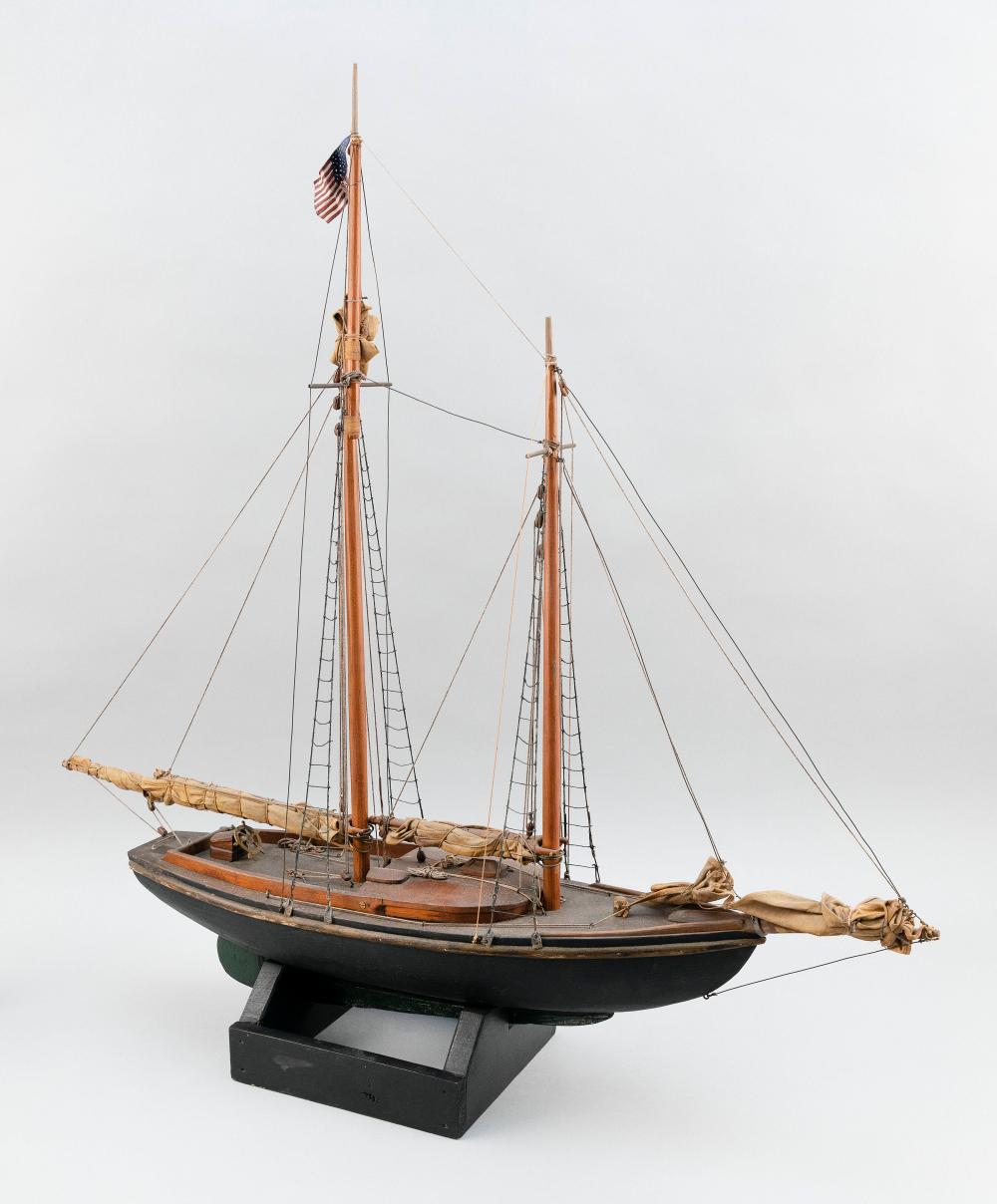 SAILOR MADE MODEL OF A TWO MASTED 34e424