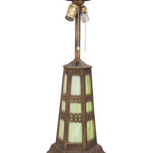 An American Slag Glass Table Lamp Circa 34e80d