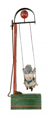 IVES GIRL ON A SWING TOY CIRCA 1870