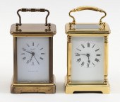TWO CARRIAGE CLOCKS HEIGHTS NOT INCLUDING