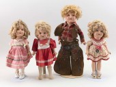 FOUR COMPOSITION SHIRLEY TEMPLE DOLLS
